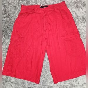 Vintage Mecca 6 Pocket Red Cargo Shorts - Size 38 - Baggy, Light and Comfy